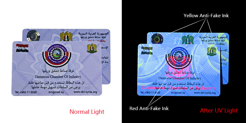 Fälschungssichere PVC-RFID-Karten mit UV-Tinte