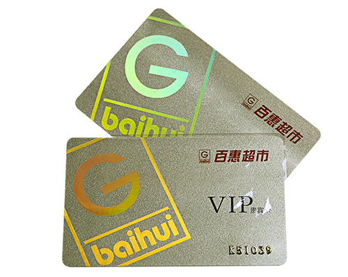RFID-Mitgliedskarten aus Kunststoff mit goldenem Hintergrund