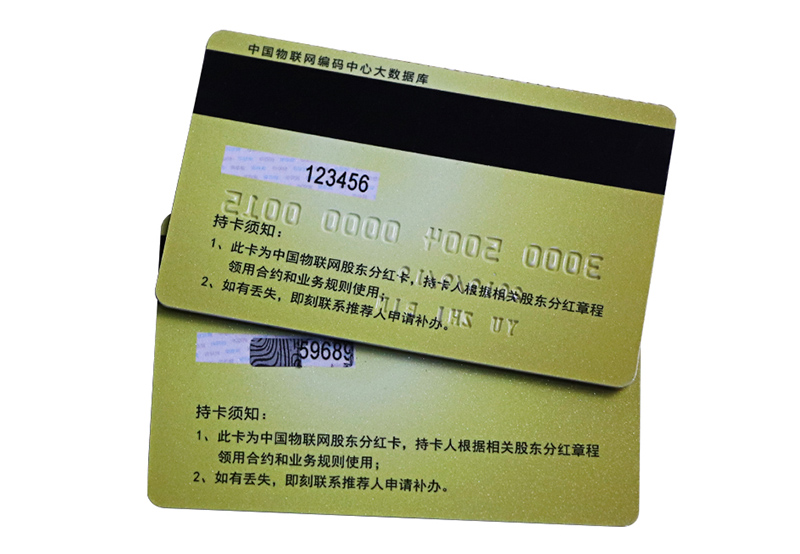 Kunststoff-PVC-RFID-Magnetstreifenkarte mit geprägter Nummer für Hico/Loco-Magnetkartenkodierer