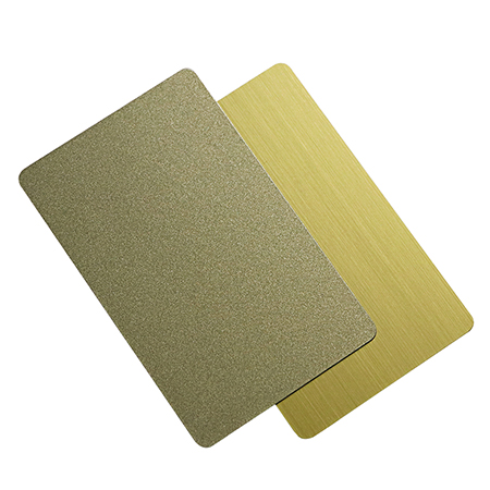 Bedruckbare RFID-Karten in gebürstetem Gold