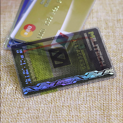 Durchsichtige NFC-Namenskarten aus Kunststoff