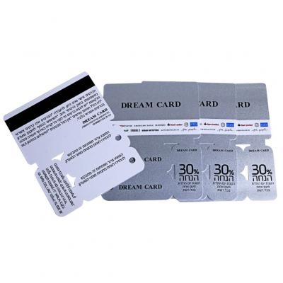 Silber Pulver-Druck 4-In-1 PVC-Combo-Magnetische Karte Mit Barcode