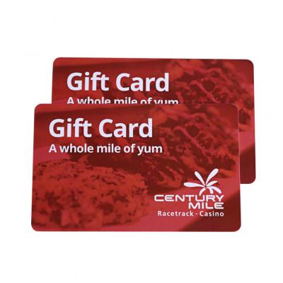 Individuell bedruckte Geschenkkarten aus Kunststoff im Kreditkartenformat