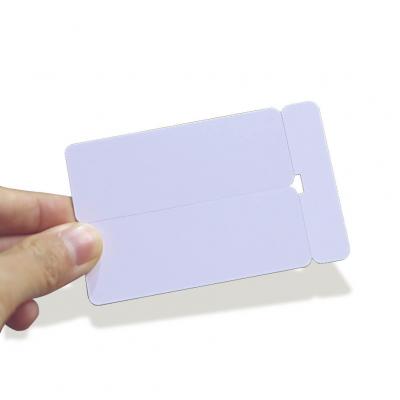 Blanko CR80 PVC 30Mil 2-Up-Schlüsselanhängerkarten