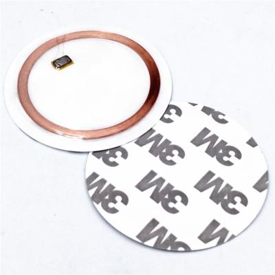 50MM 125Khz T5577 RFID PVC Coin Cards With 3M Glue Adhesive