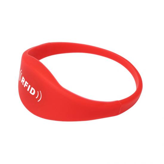 Red Custom Access Control Silicone Bracelets