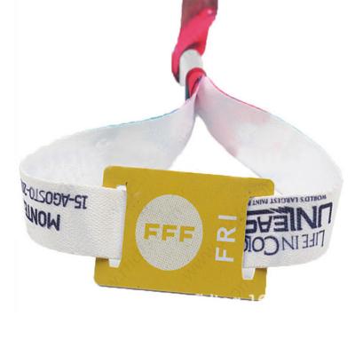 RFID Disposable Festival Payment Fabric NFC RFID Woven Wristband