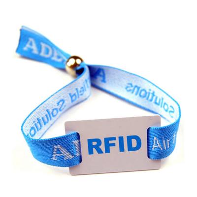 13,56 MHz RFID FM08 gewebtes Event-Armband