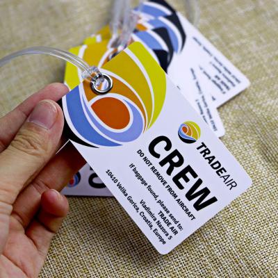 Secure Luggage Tag Credit Card Style With Loops