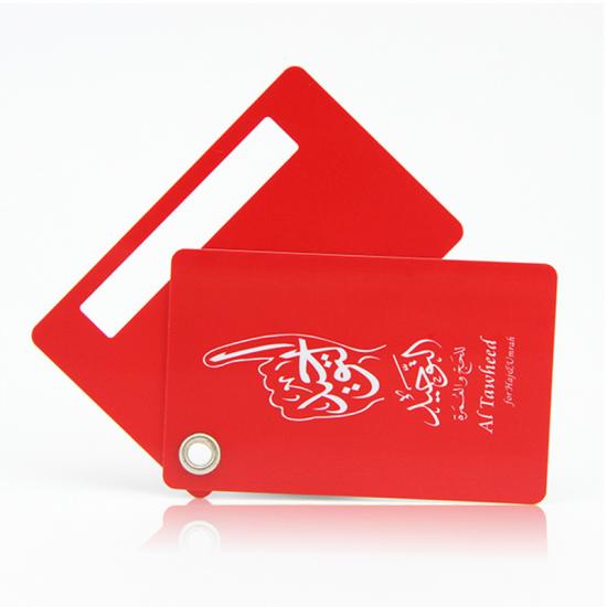 Secure Luggage Tag Credit Card Style With Loops