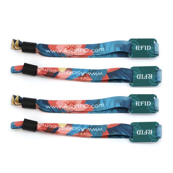 China RFID Woven Event Wristbands For Access Control
