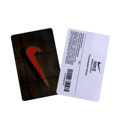 CR80 Barcode-Mitgliedskarten aus PVC-Kunststoff für Nike
