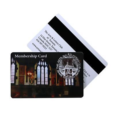 Kundenspezifische Mitgliedskarten aus glänzendem Kunststoff mit Magnetstreifen