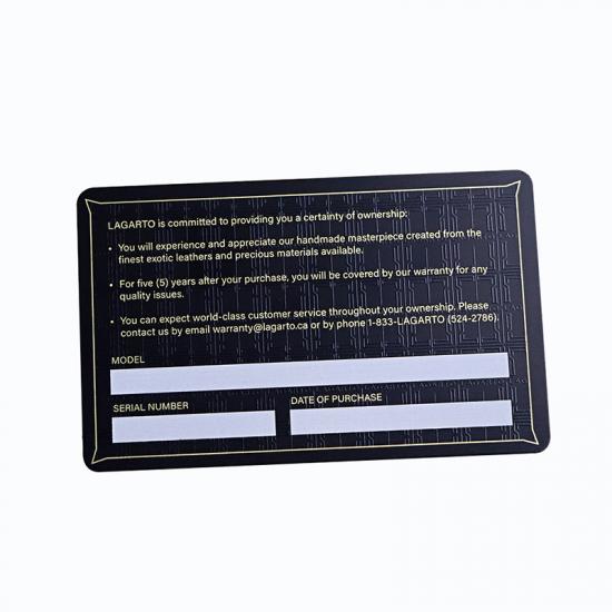 Plastic Black PVC VIP Loyalty Cards Printing