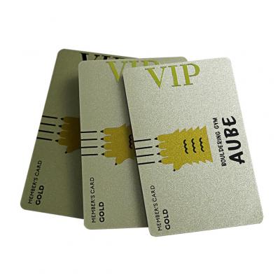 CR80 Fitnessstudio-Mitgliedskarte aus PVC-Kunststoff in Metallic-Gold