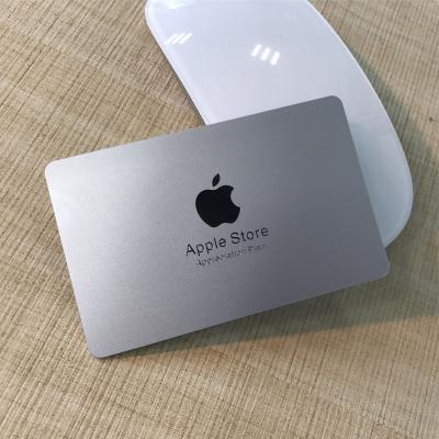 Metallic Silver Plastic Apple Store Cards Printing