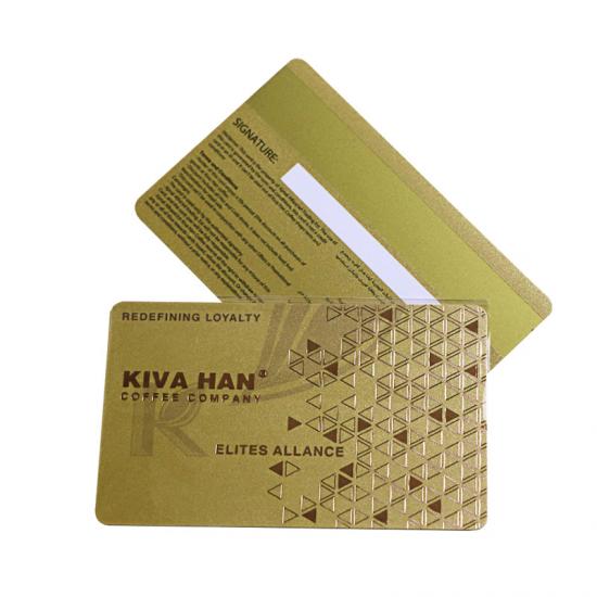 Gold Hico Magnetic Stripe Cards