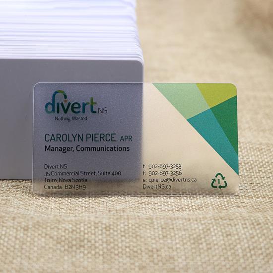 Clear Frosted Business Cards