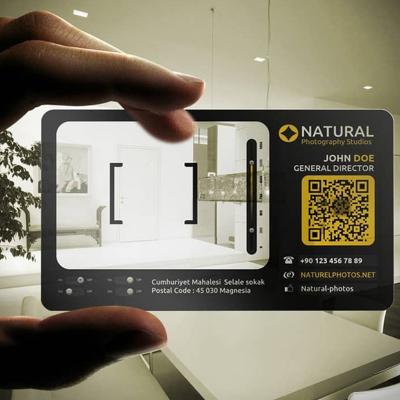 CR80 Transparent Business Cards Photography