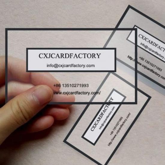 Glossy Transparent PVC Business Cards