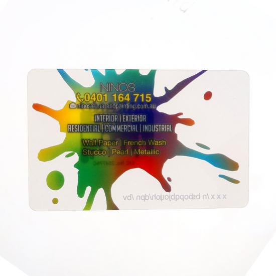 Transparent PVC Name Card Printing