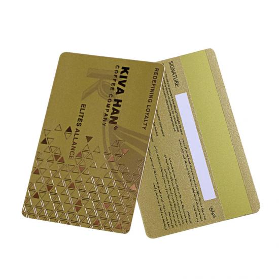 Customized Plastic PVC Gold Hico Magnetic Stripe Card