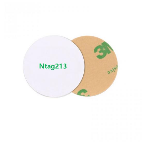 20 mm NTAG213 NFC Tag Cards with 3M Sticker | 144 Bytes User Memory